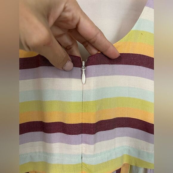 NWT Madewell Striped Scoop-Back Dress - Picture 13 of 16